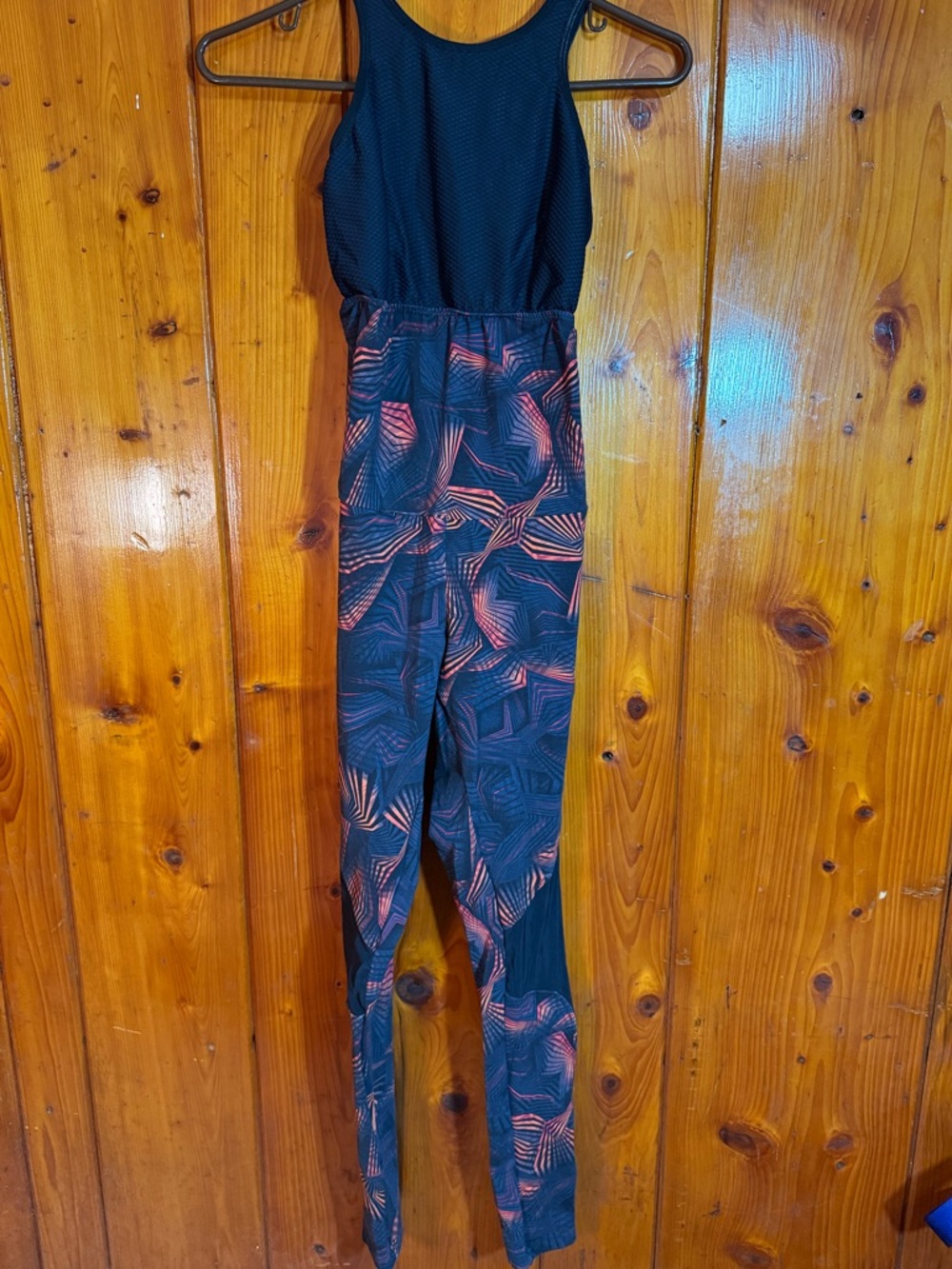 Sol & Energie size C (XS/s) Brazilian Sleeveless Jumpsuit in Black and Coral